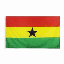 Ghana Flag Hoge Kwaliteit 3x5 FT 90x150cm Vlaggen Festival Party Gift 100D Polyester Indoor Outdoor Gedrukt Vlaggen Banners