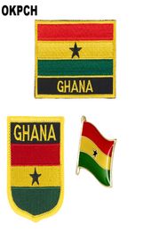 Ghana Flag Patch Badge 3pcs A Set Patches for Clothing Diy Decoration PT008432875981