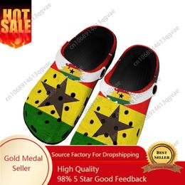 Ghanese vlag Home Clogs Custom Water Shoes Mens Tiener Ghana Schoenentuin Clog Ademende strandgat Slippers 240403