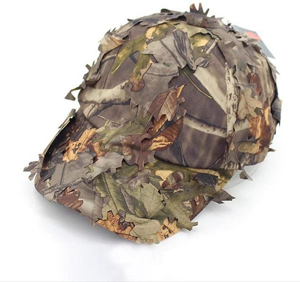 Ghillie sombreros 3d camuflaje al aire libre protector solar caza pesca gorra de camuflaje de ala ancha gorra de béisbol