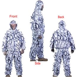 Ghillie Suit Outdoor 3D Life Life Life Super Lightweked Feuilles camouflage Vêtements Jungle Headgear Woodland Hunting Shooting
