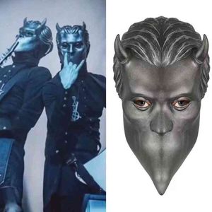 Ghost BC Cosplay Masque Halloween Nameless Ghouls Hard Rock Roll Band Latex Masque Costume Party Props Heavy Metal Band Casque T220727