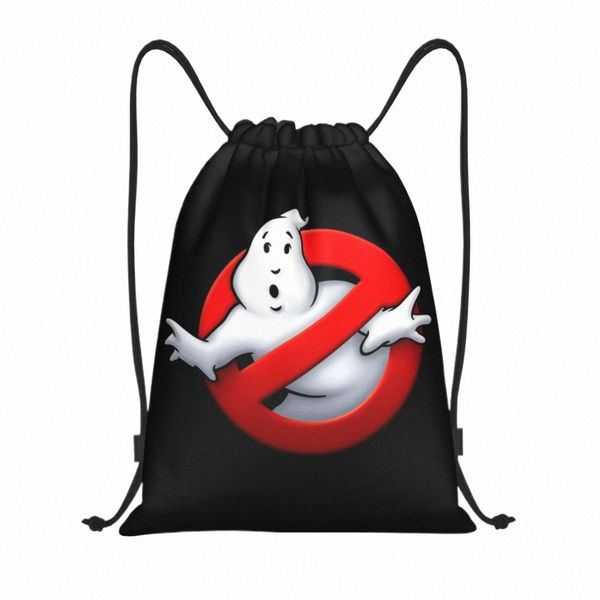Ghost Buster Logo Bolsas con cordón Mujeres Hombres Deportes portátiles Gimnasio Sackpack Comedia sobrenatural Película Mochilas de entrenamiento C5zQ #