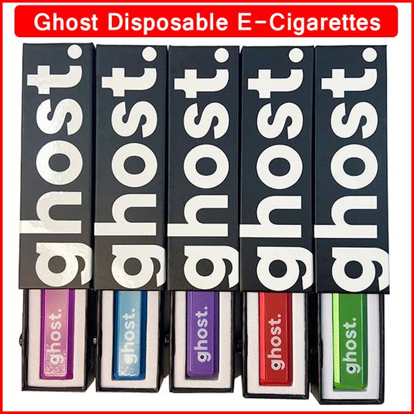 Ghost E-Cigarettes Vape Pen Vaporizador Pen Recargable Live Resin 1000mg 1.0ml280Mah Vainas vacías Vape Pen desechable con paquete 10 cepas