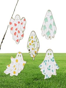 Broches d'émail fantôme broches fleur punk halloween drôle insigne en métal mignon pneumatique femelles doutes enfants bijoux gothiques 5437838