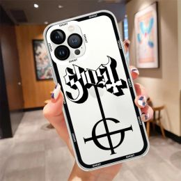 Ghost Heavy Metal Band Phone Case voor Samsung Galaxy S23 S22 S21 S20 S10 S10 Plus Lite Ultra Transparant Shell