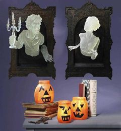 Ghost in de spiegel Halloween Resin Luminous Frame Ornamenten X0803301E1651667