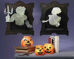 Ghost in The Mirror Halloween Hars Lichtgevende Frame-ornamenten X0803301E6172970