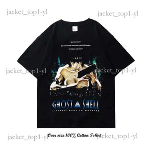 Ghost Japanese Anime Ghost in the Shell Graphic Print Thish Vintage Harajuku Manga corta Cott Cott THOCH