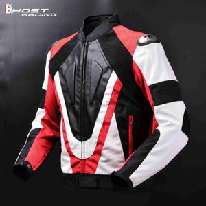 Ghost Racing Motorcycle Riding Jacket Kleding Anti-Fall Leather Sports Suit Motorfietsjack X0823