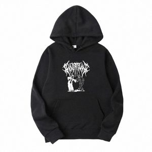 Ghostemane Dubbelzijdig Print Hoodies Man Tshirt Pouya Hoodies Mannen 100% Cott Tops Streetwear Mannen Vrouwen Fi Hip Hop top V19J #