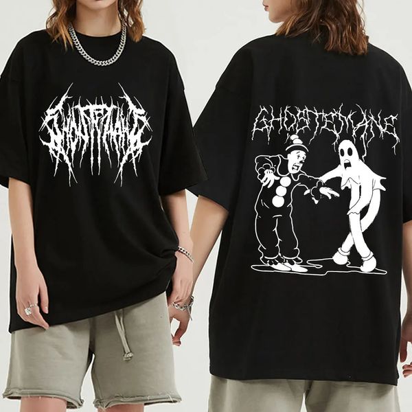 Ghostemane gráfico estampado Camiseta Fashion Hip Hop Metal Rock Rock Gothic Streetwear Plus Size Women 240510