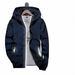 Giacca a vento da uomo tinta unita Sporty Streetwear Zipper Quick Dry Jacket cappotto da uomo pour l'utilisation quotidienne s3zH #