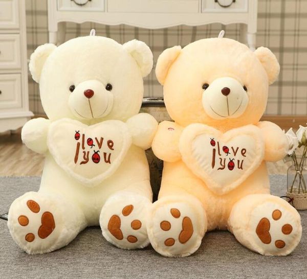 Ours géants en peluche, grande musique lumineuse, Bluetooth, ours en peluche doux, cadeau pour la saint-valentin, anniversaire, jouets mignons 2199244