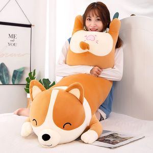 Géant mignon Corgi chien en peluche oreillers en peluche doux vers le bas coton animaux enfants jouets Kawaii Shiba Inu poupées pour enfants cadeau d'anniversaire 240105