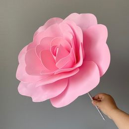 Fausse mousse géante artificielle rose tête de fleur décoration de mariage flores fond fleur mur bricolage rose mousse couronne fausse fleur