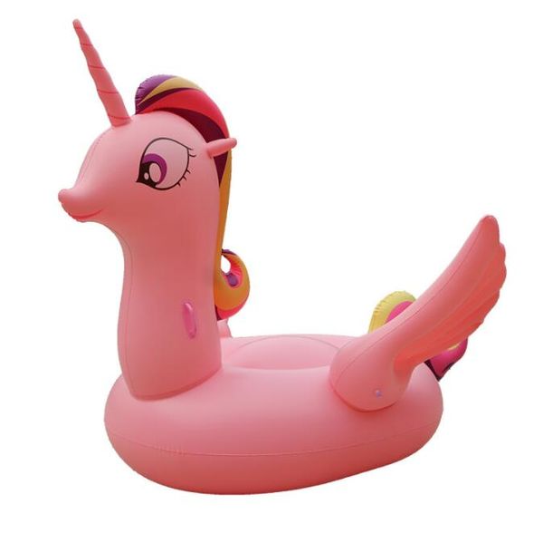 Géant Flamingo Piscine Flotteur Gonflable Licorne Piscine Île Pour Piscine Partie Flottant Pegasus Bateau À Rames Matelas D'eau Nager Anneau Salon