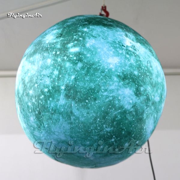 Bola de globo de globo de planeta inflable gigante LED gigante con luz para la decoración de la fiesta