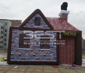 Pub de bière gonflable géant avec tente irlandaise de barre de ventilateur pour la décoration heureuse d'événements de fête