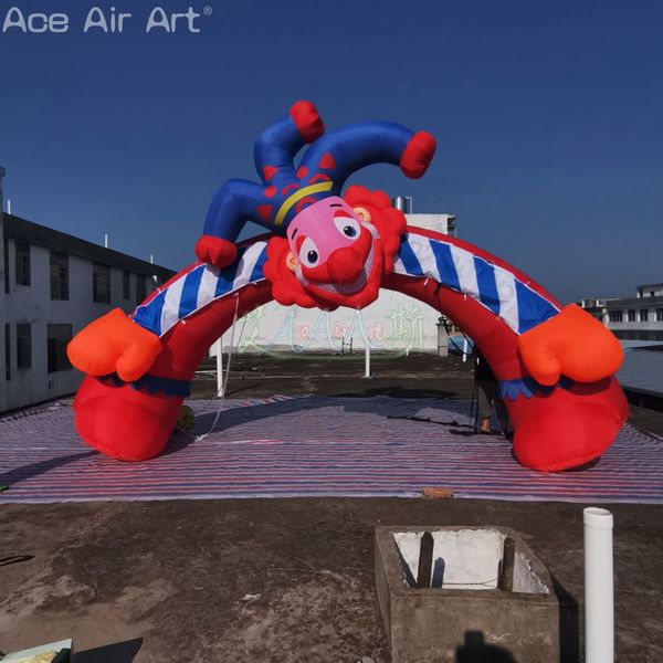 Arche gonflable géante de scène de cirque d'arche de clown avec le clown 3D pour le divertissement extérieur/décoration ou l'affichage