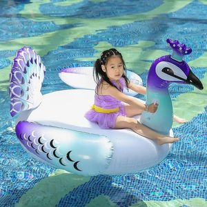 Gigante inflable pavos reales flotador piscina flotadores paseo en anillo adultos niños agua vacaciones playa fiesta juguetes piscina 240223