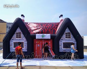 Pub irlandés Retro inflable gigante de 8m, tienda de fiesta fácil de construir, casa pública soplada por aire para decoración de Carnaval y Club