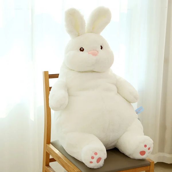 Poupées de lapin paresseux géant, peluche douce, lapin blanc mignon, jouets animaux, oreillers de sommeil pour bébé, coussin, cadeau d'anniversaire pour enfants filles, décor Kawaii 240202