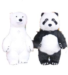 Giant Panda Opblaasbare Kostuum Straat Grappige Polar Bear Party Pluche Doll Mascot Costume