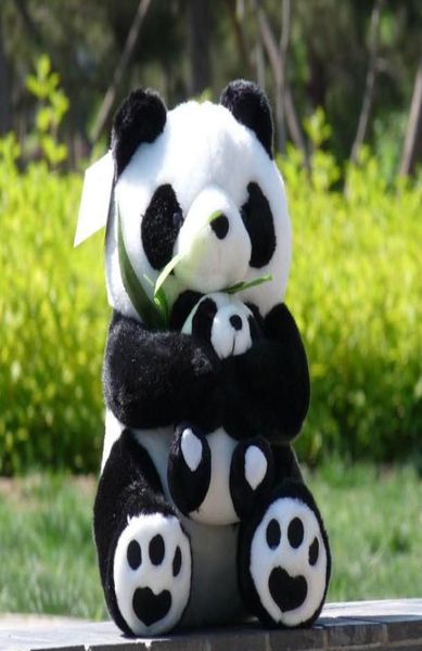 Peluche panda géant noir et blanc, oreiller de couchage, cadeau d'anniversaire pour enfant, cadeau créatif, poupée mère panda Merry Chri5185318