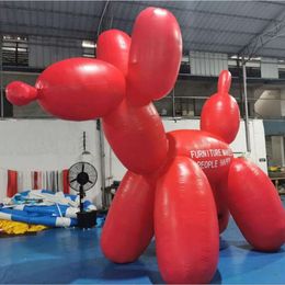 Modèle de chien ballon rose gonflable géant en PVC avec ventilateur pour la décoration et la publicité du parc