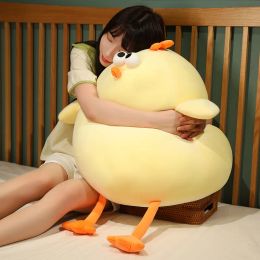 Almohada de palito de pollo suave gigante con almohada esponjosa del sofá perezoso decoración de la sala de estar bonito juguete de felpa para niños cumpleaños sorpresa regalo 0515