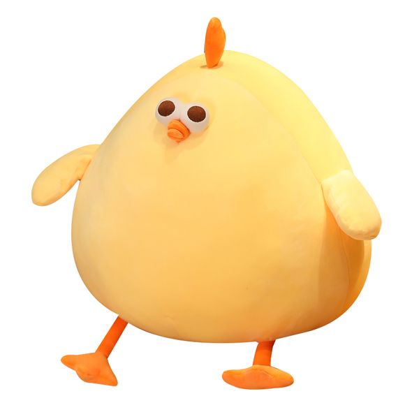 Géant rond jaune poussin poupée en peluche gras poulet doux animal en peluche