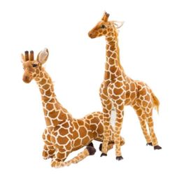 Giant -maat Giraffe pluche speelgoed schattig knuffel Soft Doll Kids Birthday Gift Whol4489064