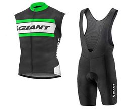 Giant Team Cycling Sans manches Jersey Bib Maillot Shorts SETS PRO Vêtements Mountain Breathable Racing Sports Bicycle Soft Skinfr5534229