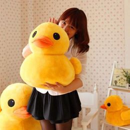 Giant Yellow Duck Plush Toy Good Dieren zachte pop gesimuleerde eenden hele plushie kinderen cadeau Xmas 15 25 40 60cm194Z