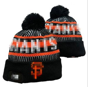 Giants Beanies San Francisco Bobble Hats Casquettes de baseball 2023-24 Chapeau de seau de créateur de mode Chunky Knit Faux Pom Beanie Chapeau de Noël Chapeaux de sport en tricot