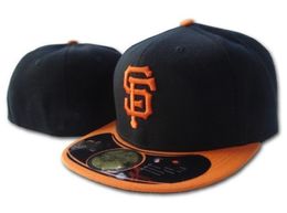 Giants On Field Noir Orange Chapeaux Ajustés Gorras Bones Masculino Chapeaux À Bord Plat SF Snapback Cap Chapeau Homme Hommes Femmes Sports Go1246845