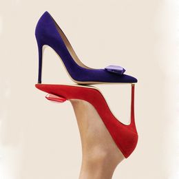 Gianvito Rossi Groene suède pumps105mm kristallen decoratie puntige tenen stiletto Hakken pumps hakken Leren buitenzool dames Luxe ontwerpers geklede schoen voor feest