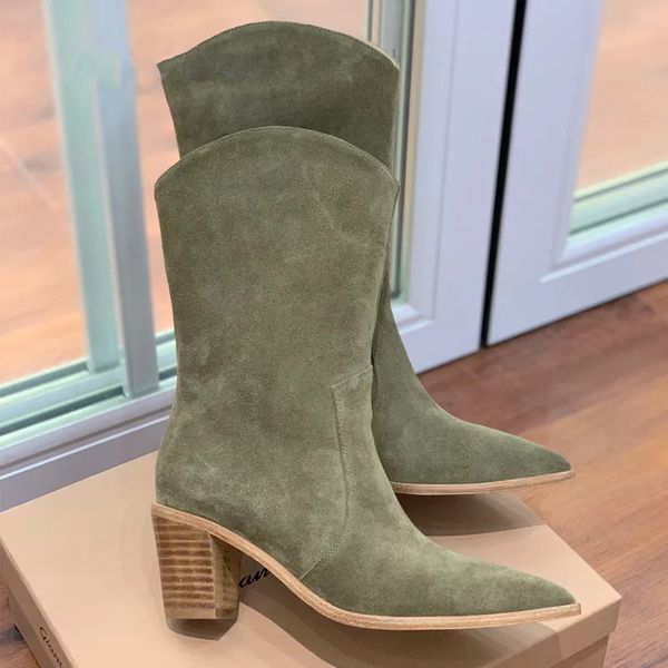 Gianvito Rossi Piper Boot Heel Botines de tobillo Zapatos de mujer Bombas de cuero genuino Diseñador de lujo Suela dérmica Botas Medias botas Bota corta Botas de motocicleta tamaño 35-41