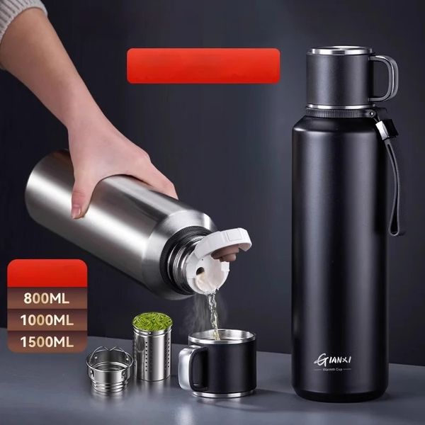 GIANXI et bouteille Thermos sous vide froid grande capacité en acier inoxydable bureau affaires tasse à café Portable Pot de voyage 240129