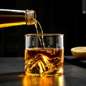Gianxi Japanese Style Whisky Cup Shallow Transparency Mountain Xo Wine Cup Edo Guanshan Whisky Glass Creative personnalité