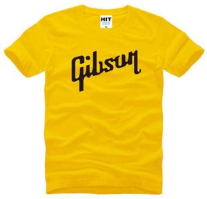 Gibson Ringer Guitar Rock Imprimé T-shirts Men Summer Summer Sleeve O Col Cotton Men039s T-shirt Fashion Men Rock Hip Hop Top T1170944