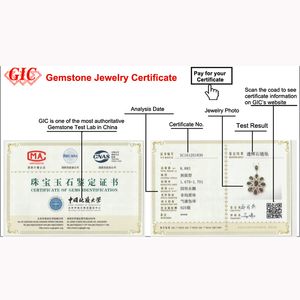 Certificat de bijoux Gic Gemstone