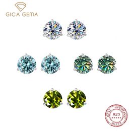 Gica Gema Premium 0,5-1ct Diamanten Stud Oorbellen Voor Vrouwen Top Kwaliteit S925 Sterling Zilveren Sprankelende Bruiloft Sieraden 240219