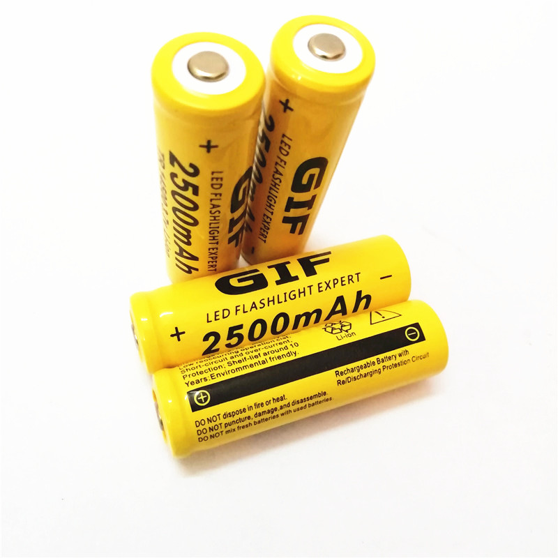 GIF 14500 batterie 2500MAH 3.7V LED lampe de poche lumineuse batterie appareil photo numérique batterie