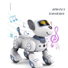 Regalo Animales Musical para cachorros Ojos Juguetes Interactivo Mascota Lindo Juego Programable Niños pequeños Sonido LED Perro Robot con ElectricRC Electronic Tudd