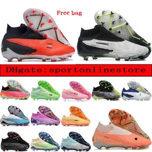 Sac cadeau Chaussures de football haute cheville pour hommes Phantom GX Elite FG Crampons de sol ferme Phantom GT2 Neymar ACC Ghost Chaussures de football Top Baskets d'extérieur scarpe da calcio