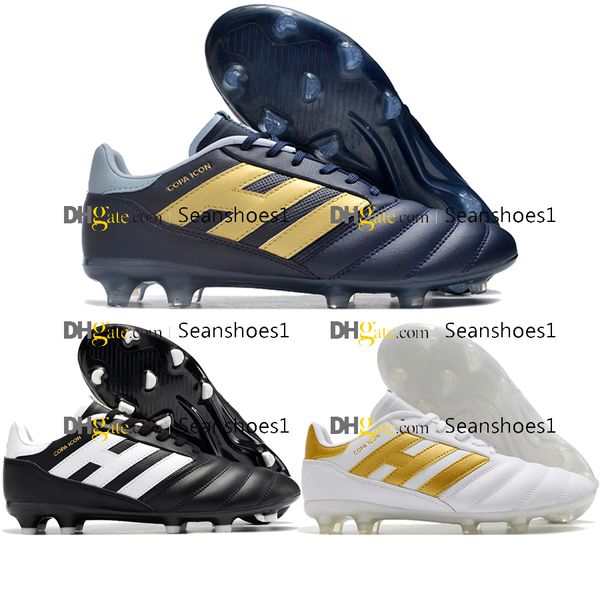 Sac cadeau Bottes de football de qualité Copa Mundial.1 Icon FG Chaussures de football Terrain ferme Entraînement en plein air pour hommes Crampons de football en tricot de cuir souple confortable Taille US 6.5-11