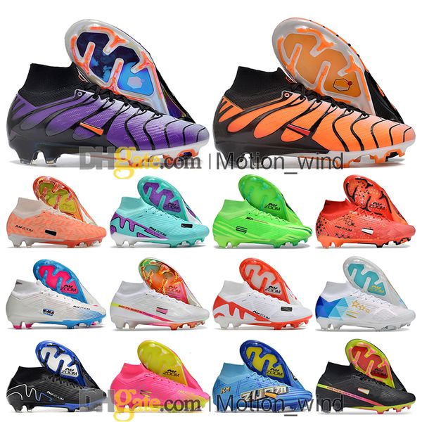 Sac cadeau Bottes de football haute cheville pour hommes Ronaldo CR7 Mercuriales IX Elite Tns FG Crampons Mbappe Zooms Superflys 9 Chaussures de football Tops Baskets d'extérieur Botas de Futbol