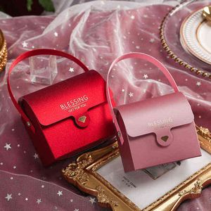 Bolsas de regalo Bolsas de envasado Caja de dulces de bodas portátiles para favores de boda Fiesta de cumpleaños de baby shower agradecimiento H1231